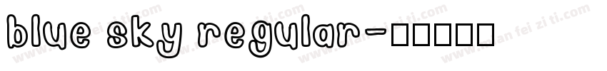 blue sky regular字体转换